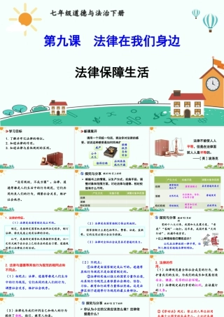 初中道法七年级下册课件-法律保障生活.ppt