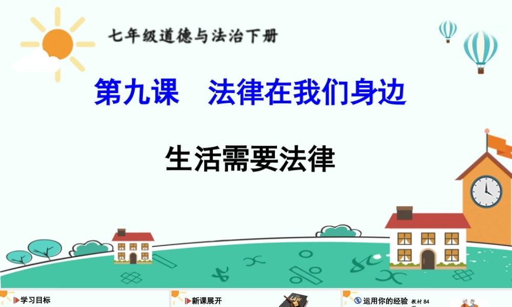 初中道法七年级下册课件-生活需要法律.ppt