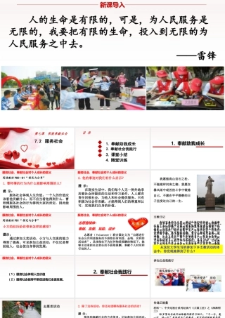 道德与法治八上课件-7.2 服务社会.ppt