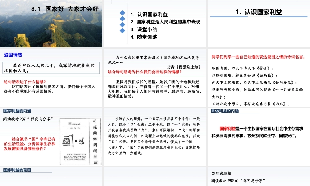 道德与法治八上课件-8.1 国家好 大家才会好.ppt
