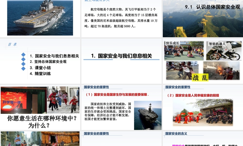 道德与法治八上课件-9.1 认识总体国家安全观.ppt.ppt