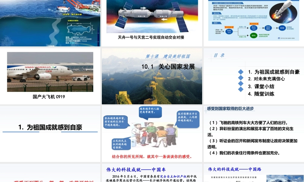 道德与法治八上课件-10.1 关心国家发展.ppt