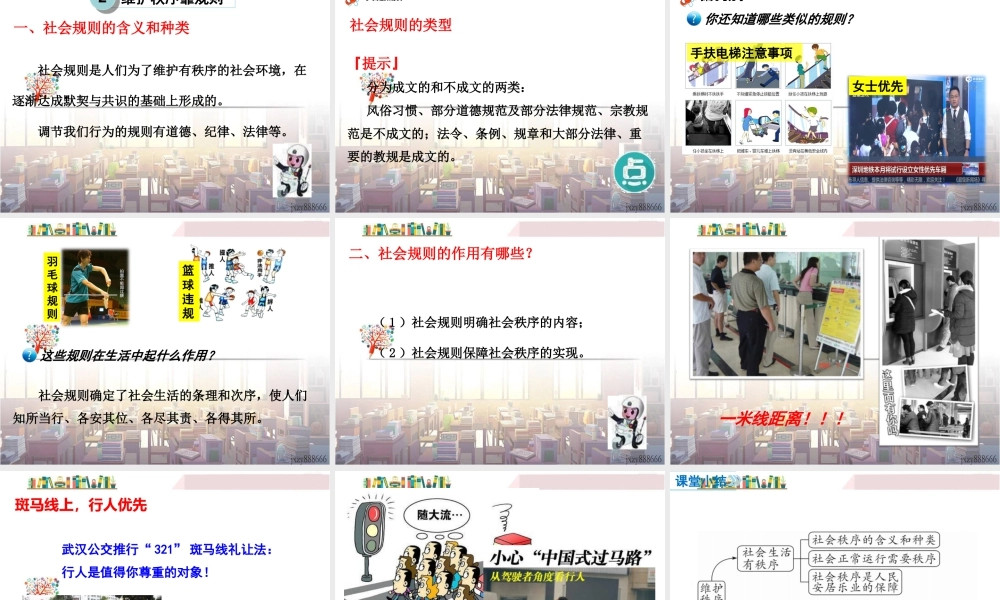 道德与法治八上课件-第1课时 维护秩序.ppt