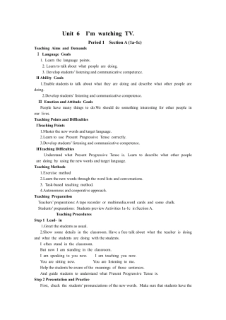 Unit+6++I+am+watching+TV.教案-年人教版七下.docx