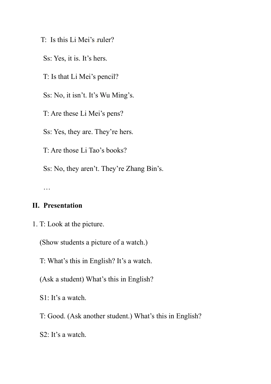 七年级上册英语教案：Unit 3 Is this your pencil Section B 1(1a-2c).doc_第3页