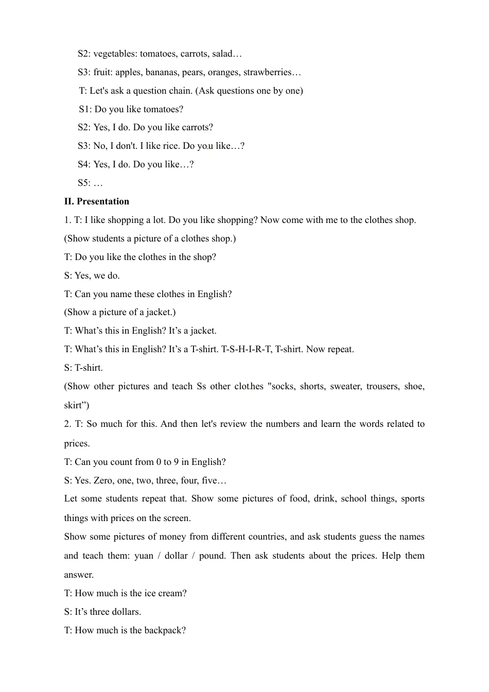 七年级英语上册：Unit 7 How much are these socks？ 教案.doc_第3页