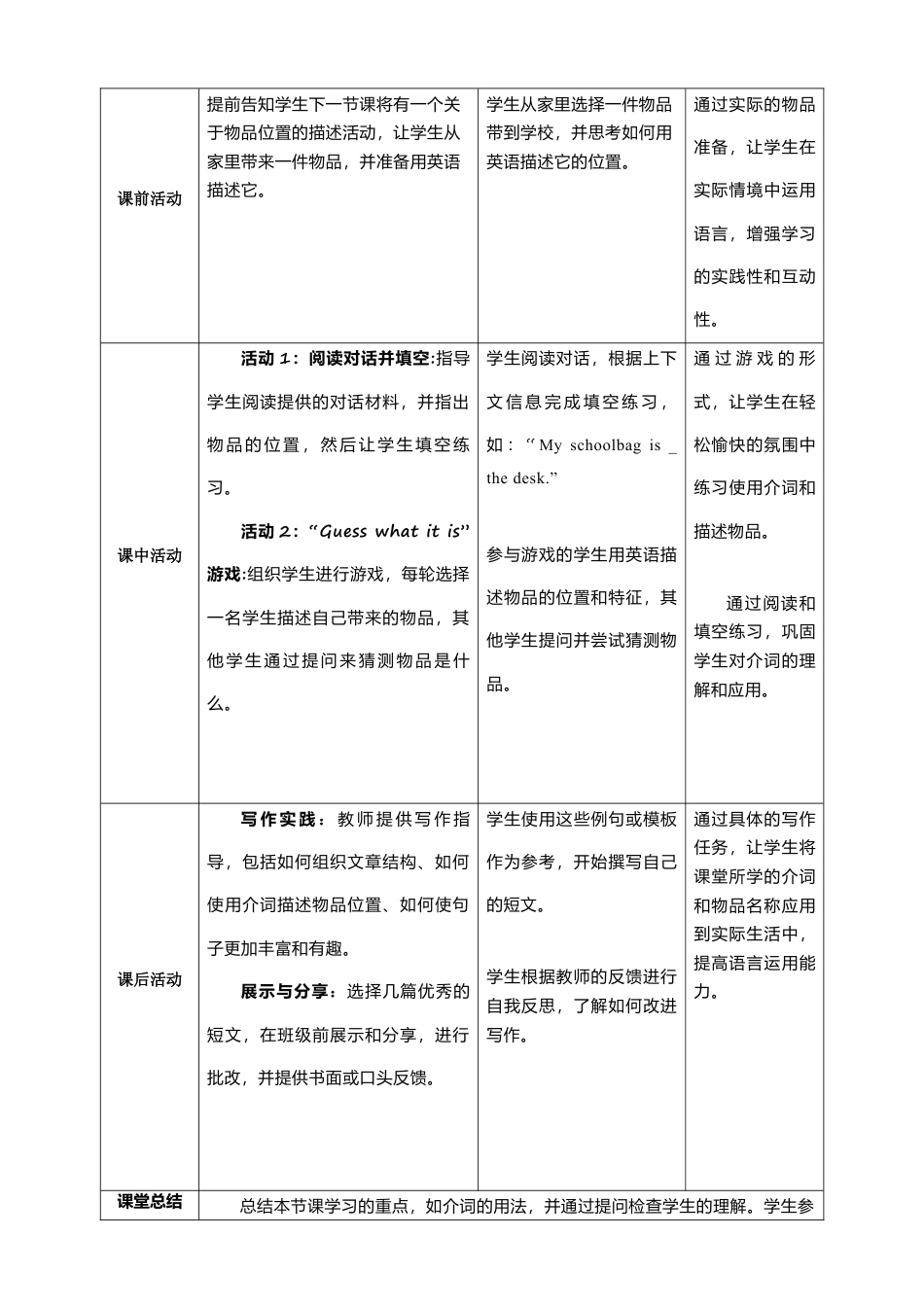 人教版（2024）七上 Starter Unit 2 Section B Where do you put your things？教学设计.doc_第2页