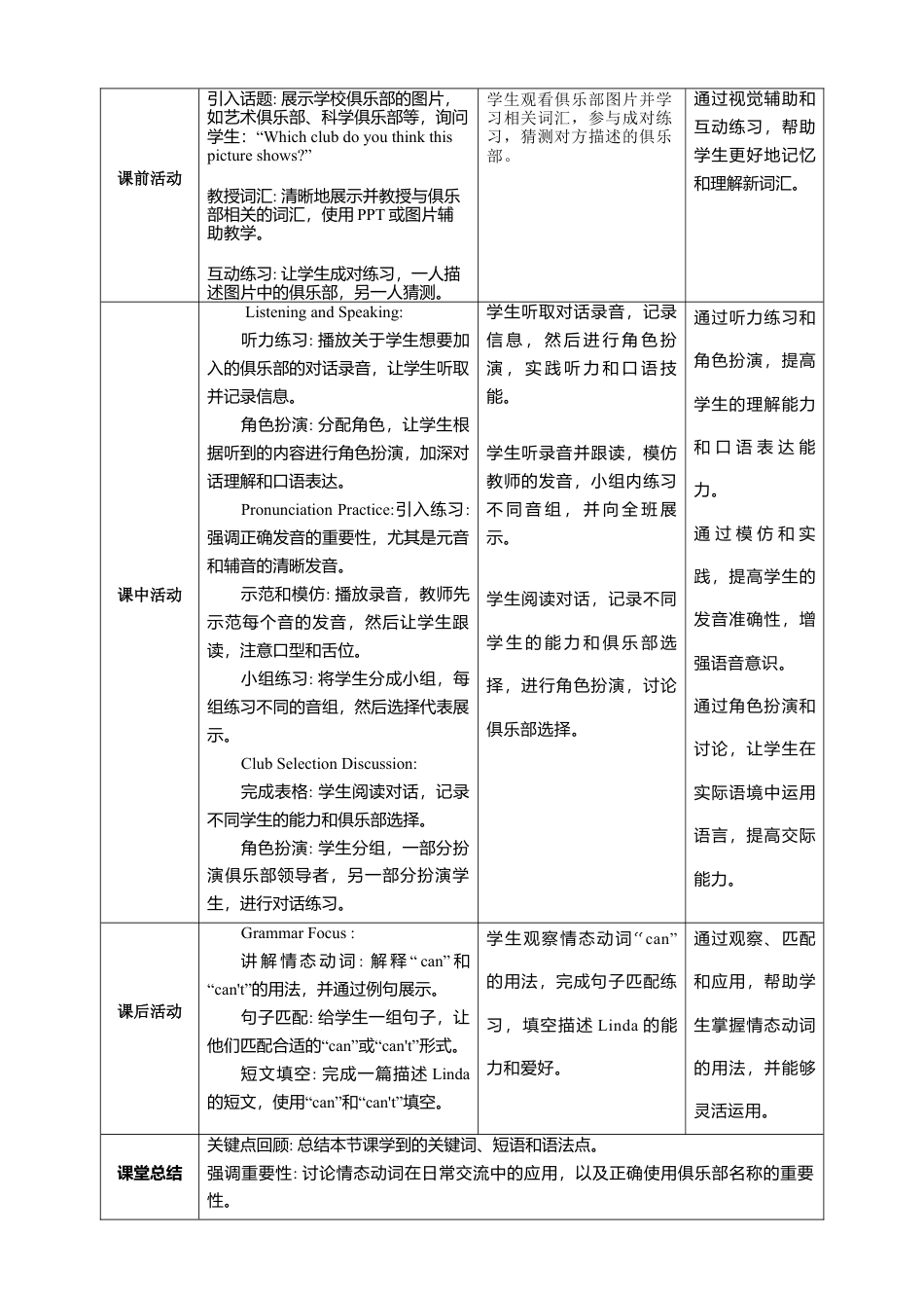 人教版（2024）七上Uni5 Section A How do you choose a school club？教学设计.doc_第2页