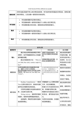 人教版（2024）七上Unit6 Section B How different are people.doc