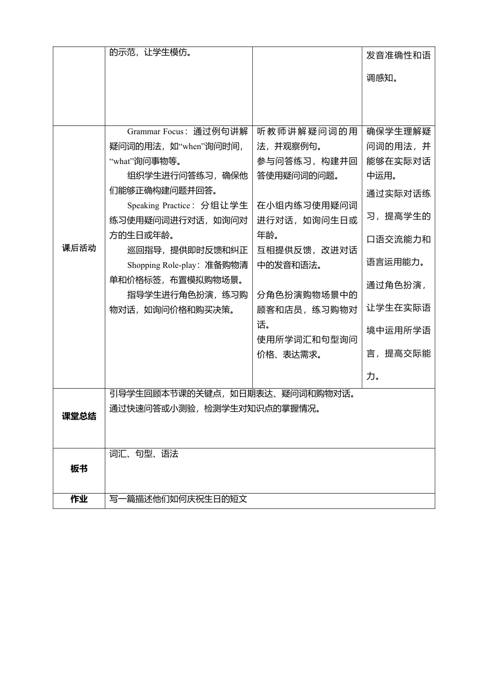 人教版（2024）七上Unit7 Section A How do we celebrate birthdays？教学设计.doc_第2页