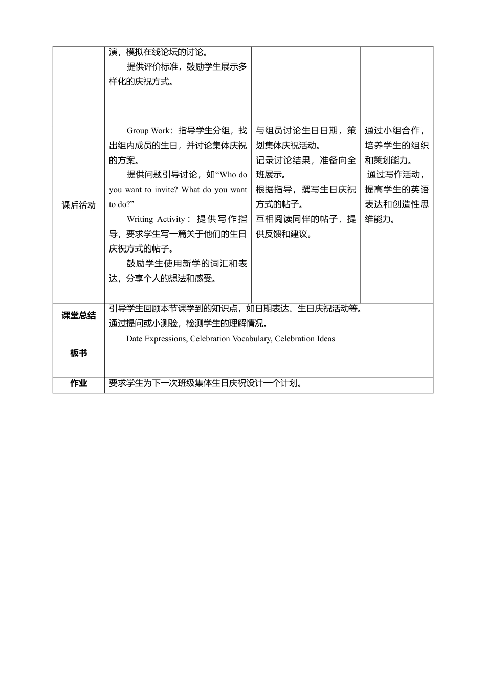 人教版（2024）七上Unit7 Section B How do you make your birthday meaningful？教学设计.doc_第2页
