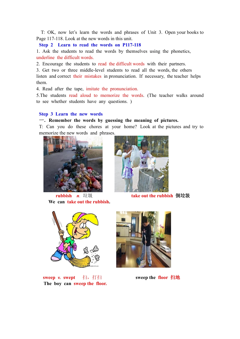 人教版初中英语8下-Unit 3 Could you please clean your room 教案.docx_第2页