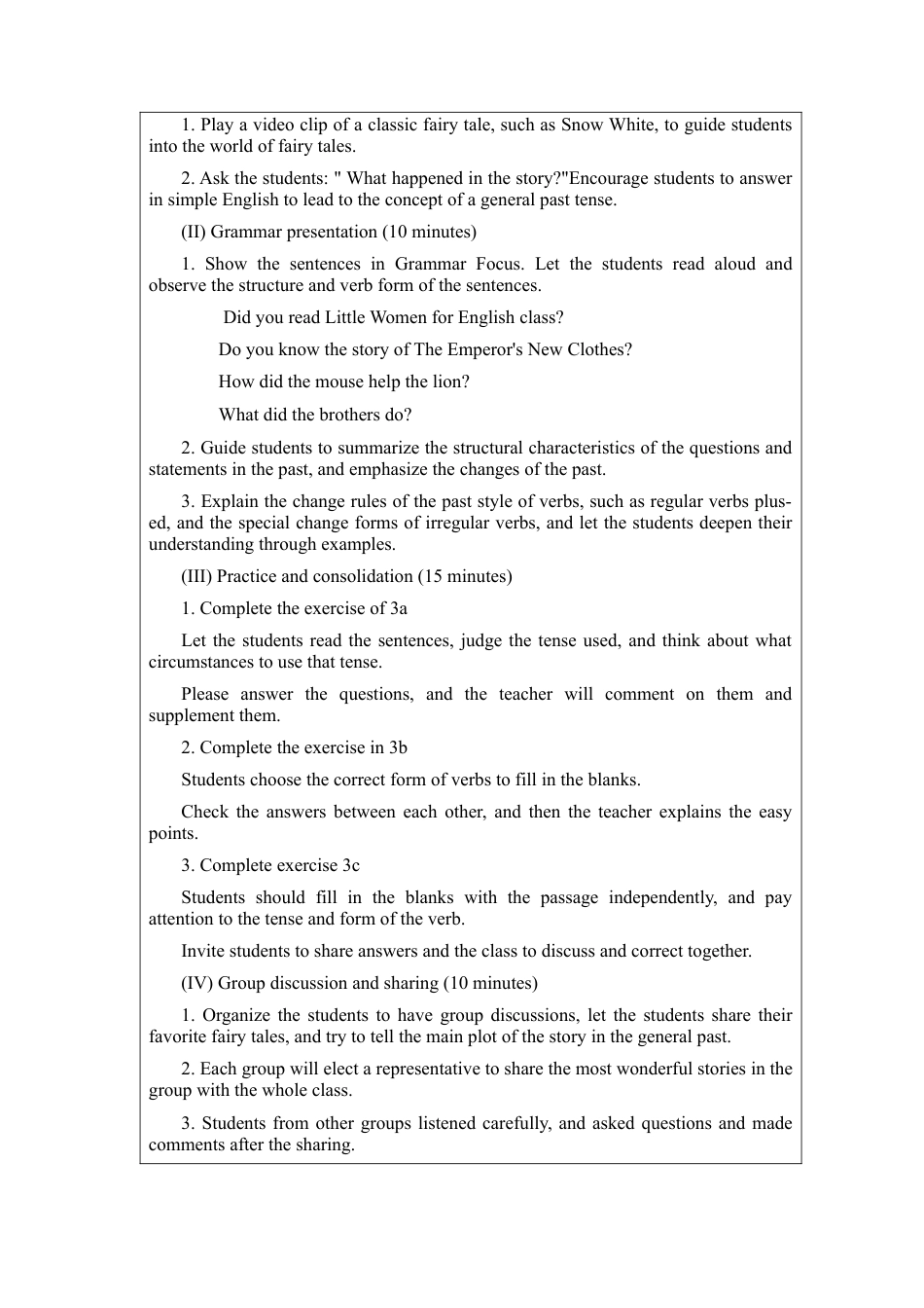 人教版初中英语七下-Unit 8 Once upon a time Section A Grammar Focus  教案 .docx_第2页