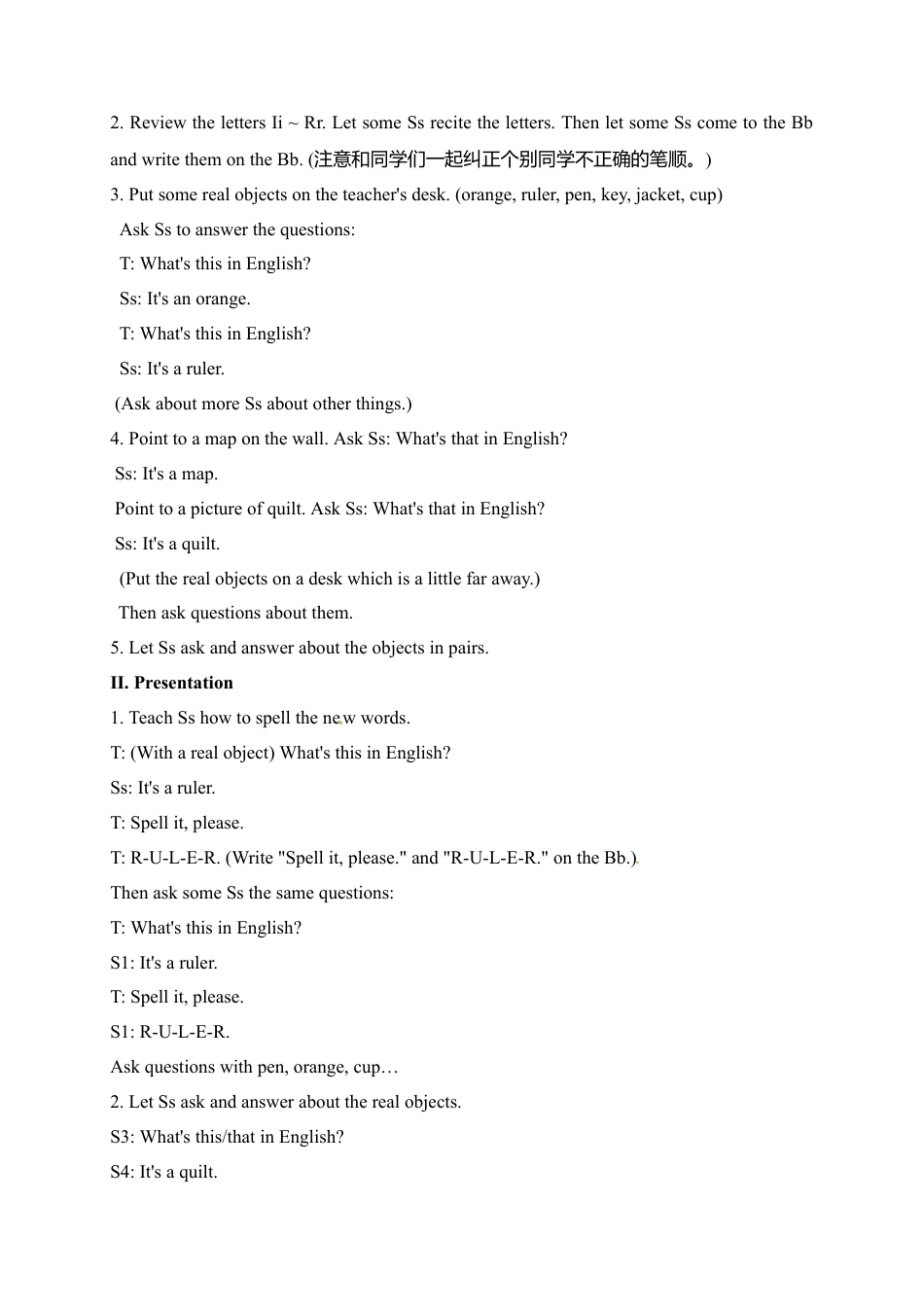 人教版七年级上册英语教案：Starter Unit 2 period 2.doc_第2页