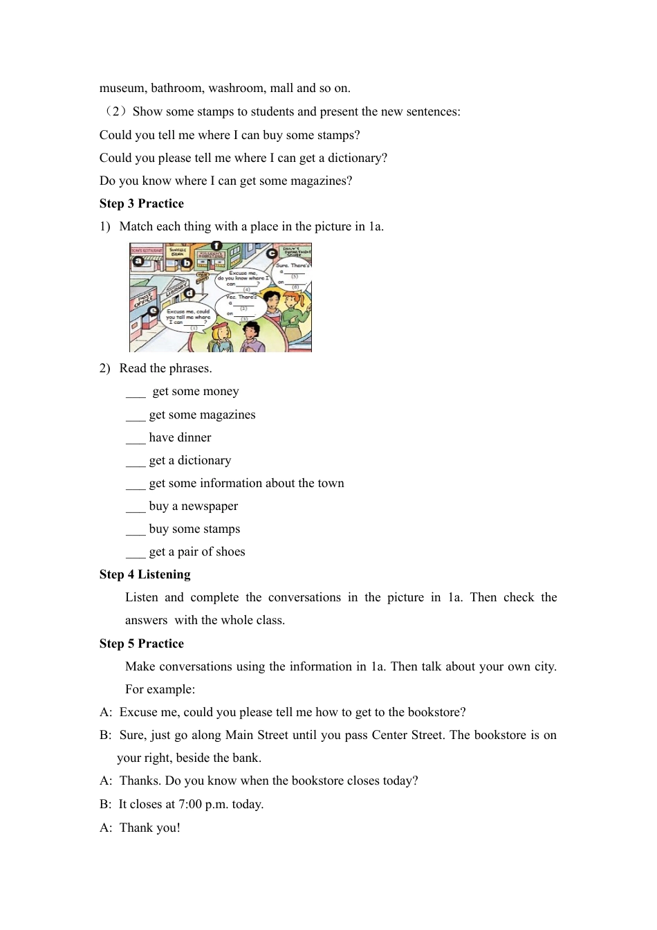 人教初中九年级英语全册-Unit 3 Could you please tell me where the restrooms are教案.doc_第2页