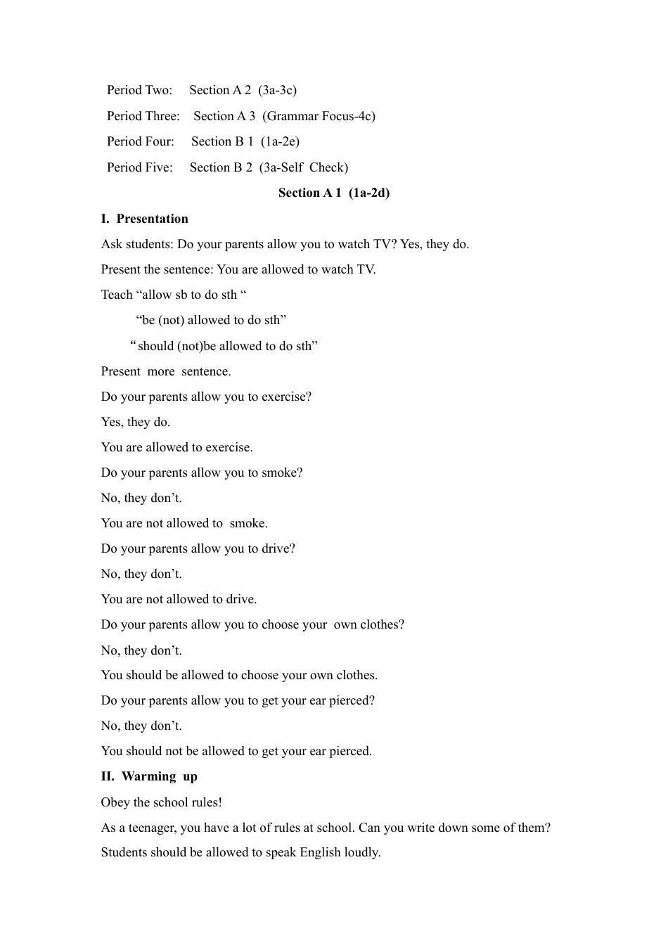 人教初中九年级英语全册-Unit 7 Teenagers should be allowed to choose their own clothes.教案.doc_第2页