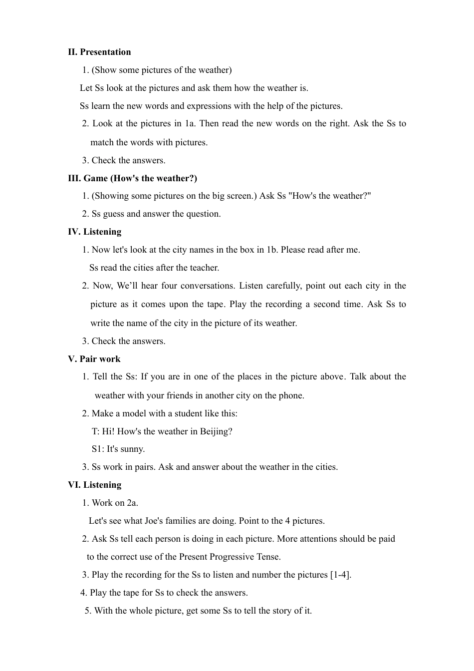 人教初中英语七年级下教案-Unit 7.doc_第2页