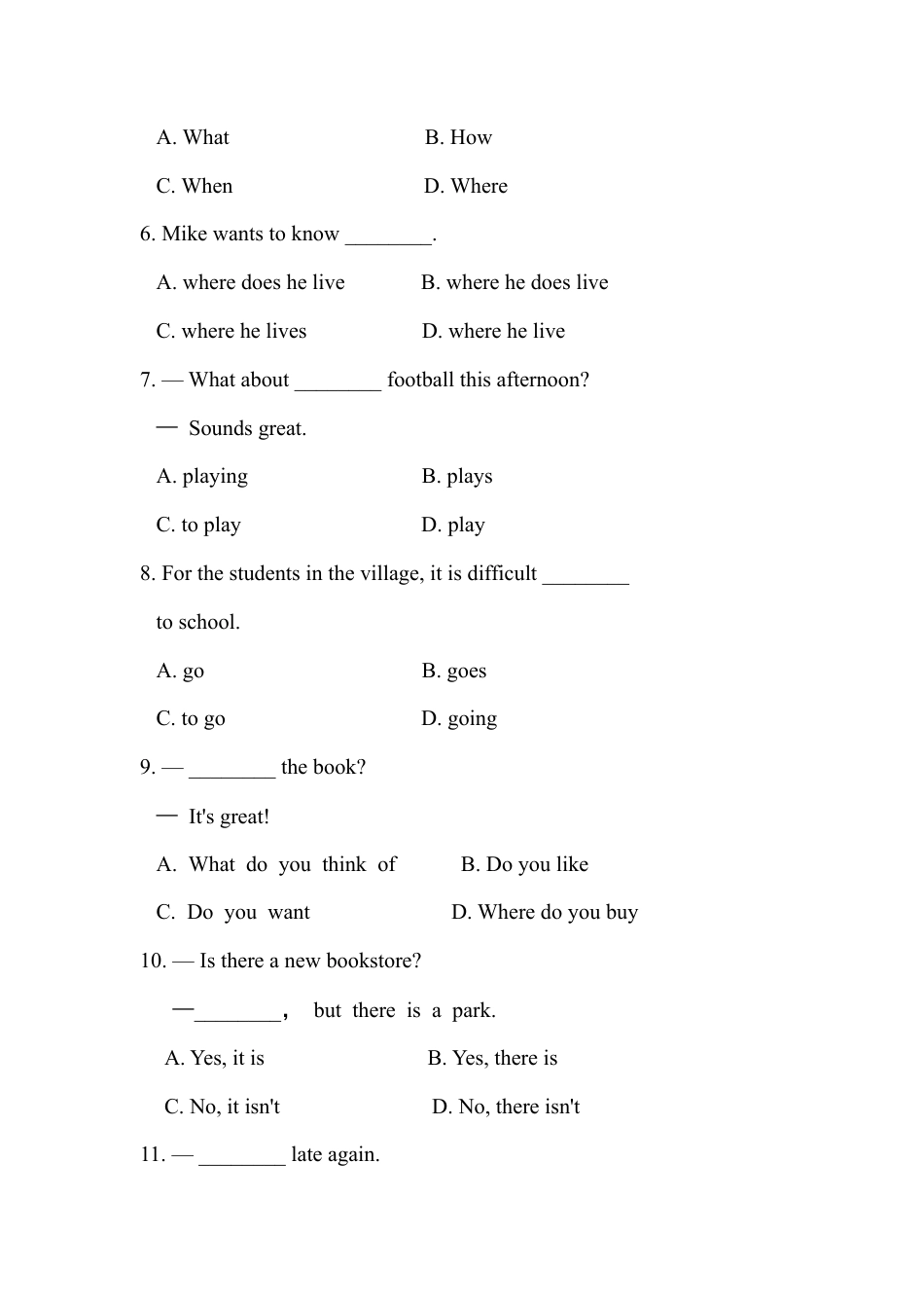 人教初中英语七年级下-句型专项训练.doc_第2页