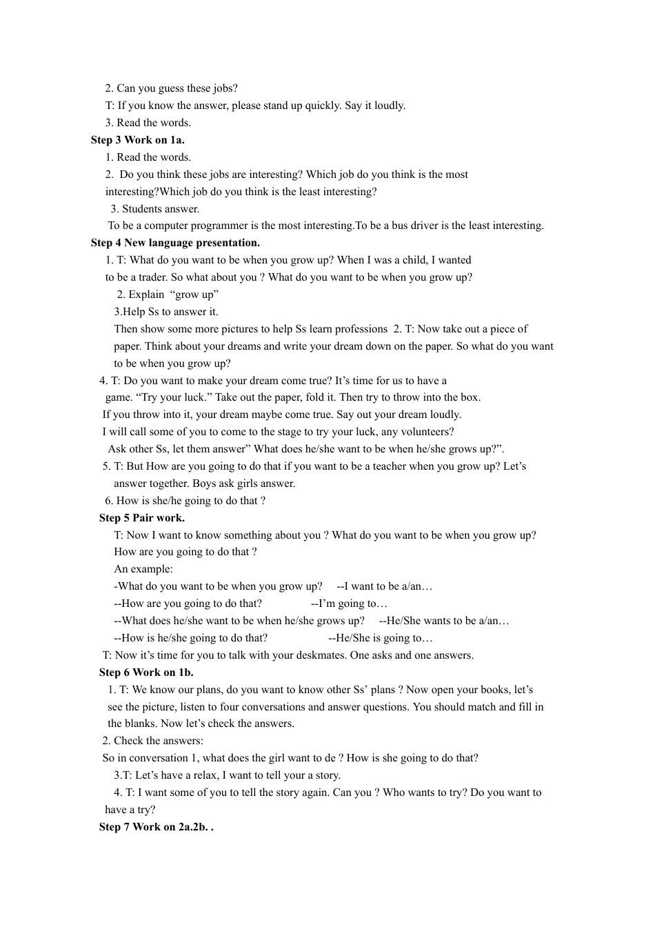 人教英语八年级上-Unit 6  I’m going to study computer science全单元教案  （5课时）.doc_第2页