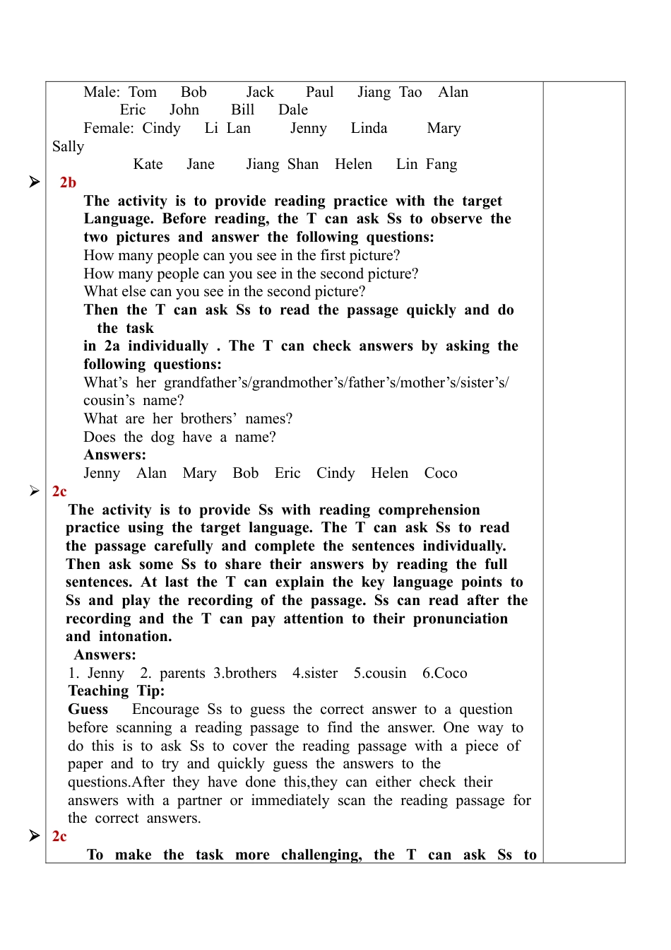 人教英语七年级上Unit 2 Section B（2a-2c）教案 .docx_第2页
