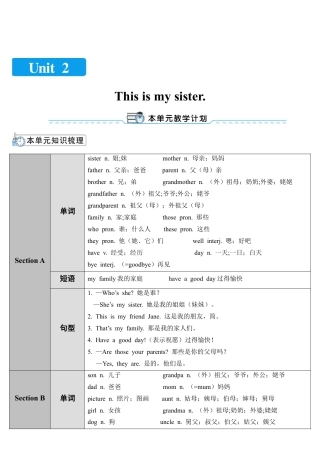 人教英语七年级上Unit 2 第1课时.doc