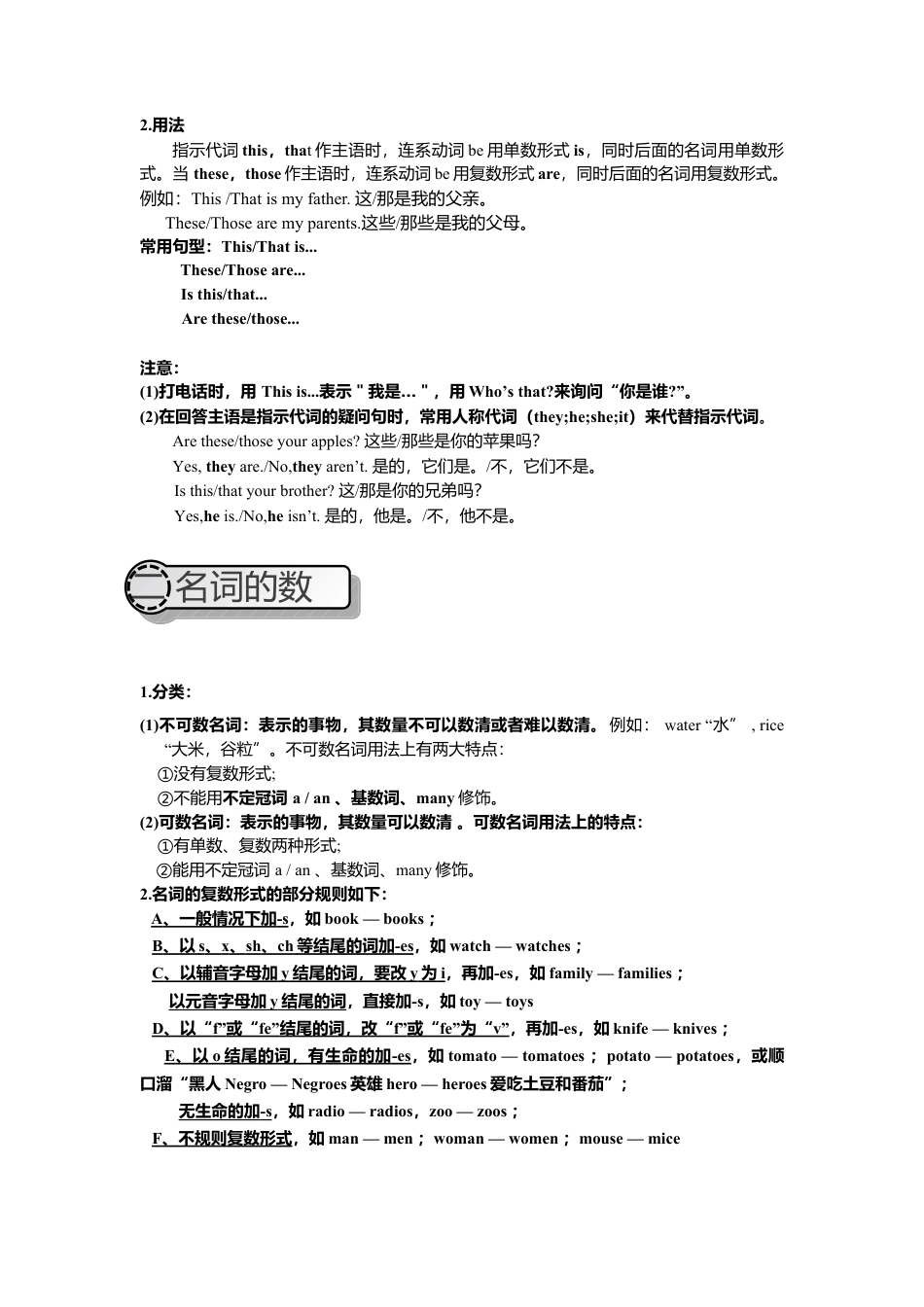 人教英语七年级上Unit 2复习课件学生版.doc_第3页