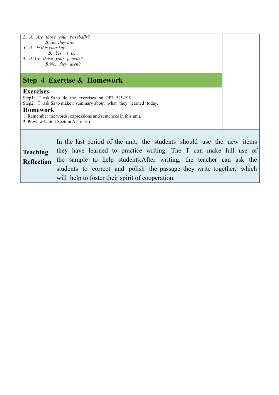 人教英语七年级上Unit 3 Section B（3a-Self Check）教案 .docx_第3页