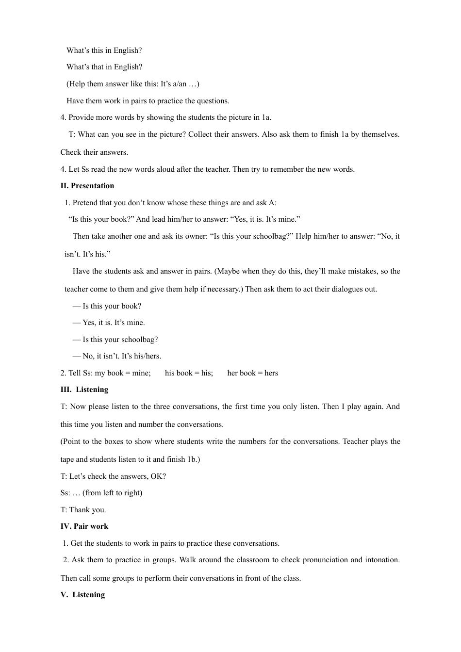 人教英语七年级上Unit 3 教案（共计18页）.doc_第3页