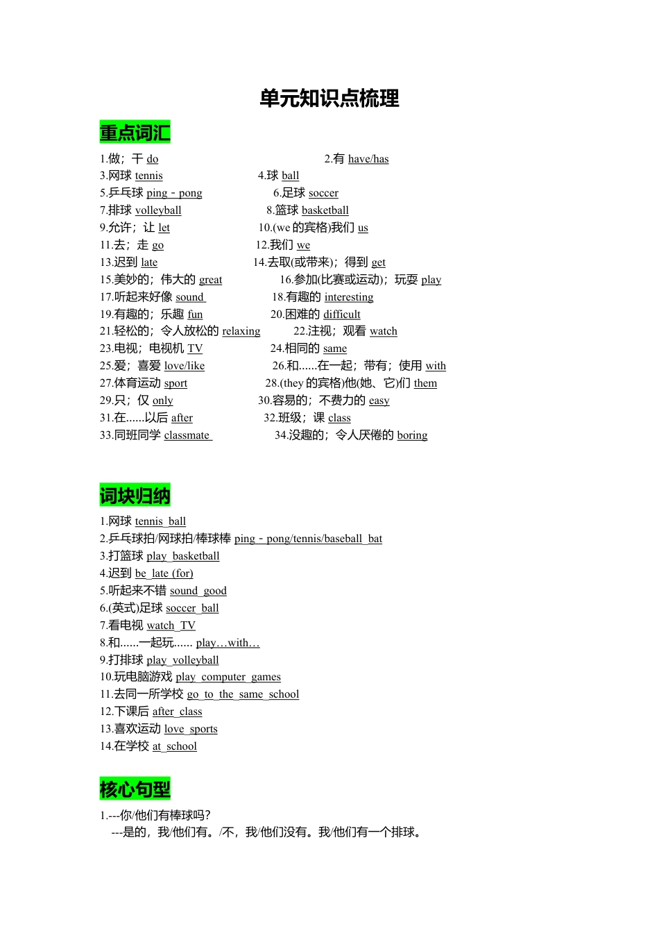 人教英语七年级上Unit 5 复习课件老师版.doc_第1页