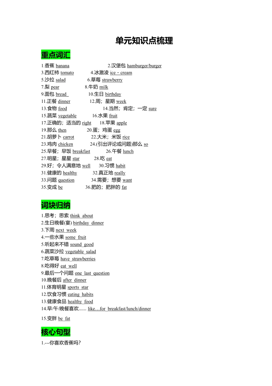 人教英语七年级上Unit 6 复习课件老师版.doc_第1页