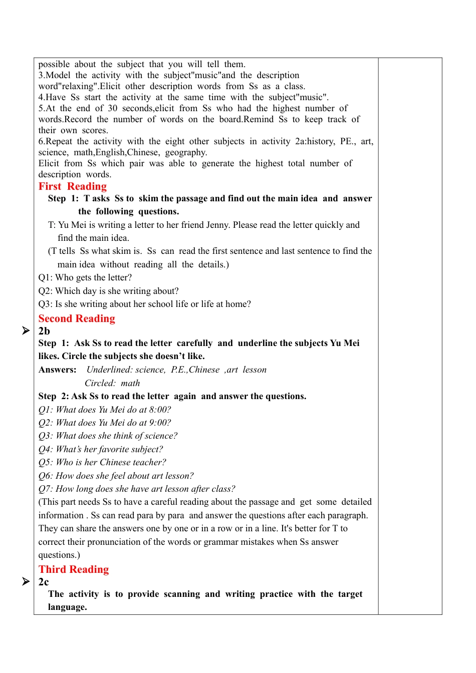 人教英语七年级上Unit 9 Section B（2a-2c）教案.docx_第2页