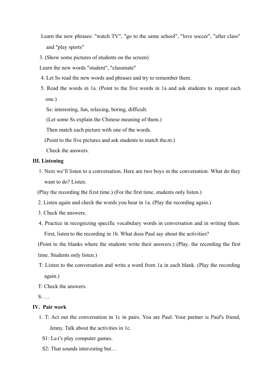 人教英语七年级上教案：Unit 5   Do you have a soccer ball Section B 1.doc_第2页