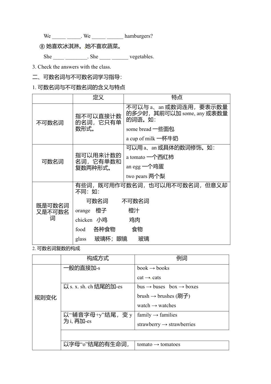 人教英语七年级上教案：Unit 6 Do you like banana Section A 2.doc_第3页