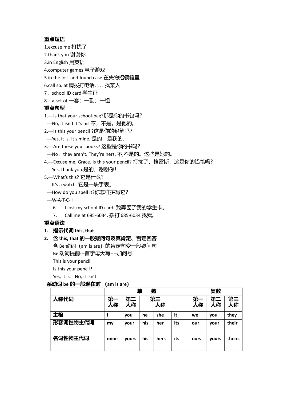 新人教版7年级英语上册知识点总结.doc_第3页