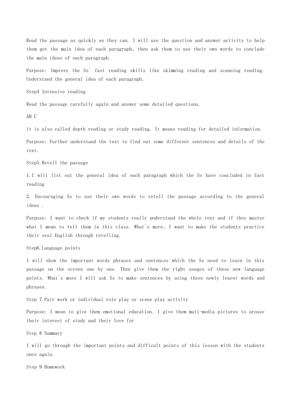 新人教版新目标英语七年级下全册试讲教案.doc_第3页