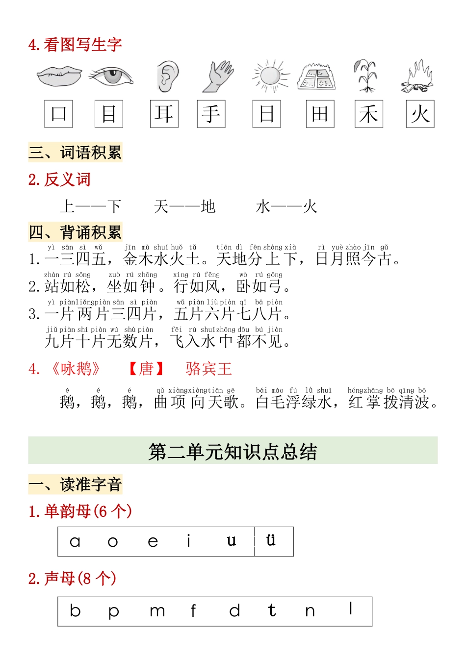 部编版小学语文一上期中高频考点2.pdf_第2页