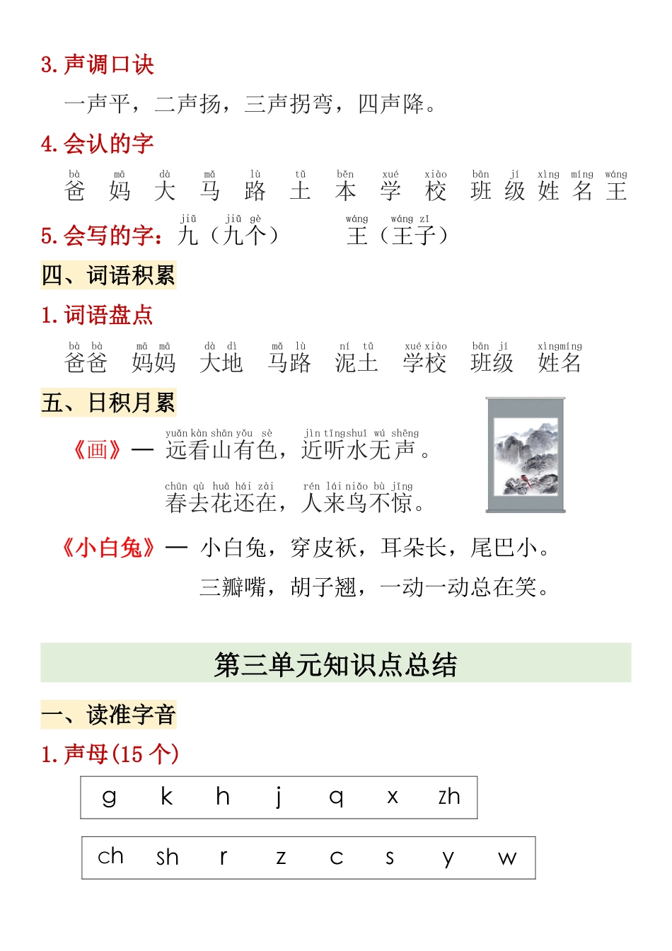 部编版小学语文一上期中高频考点2.pdf_第3页
