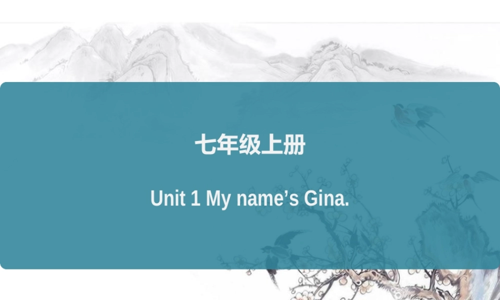 人教版七年级英语上册复习课件Unit 1 My name’s Gina 重难点、考点讲解（28张PPT）.ppt