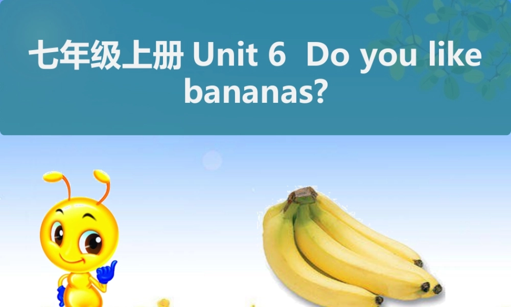 人教版七年级英语上册复习课件Unit 6  Do you like bananas 单元重难点、考点、习题讲解（32张PPT）.ppt