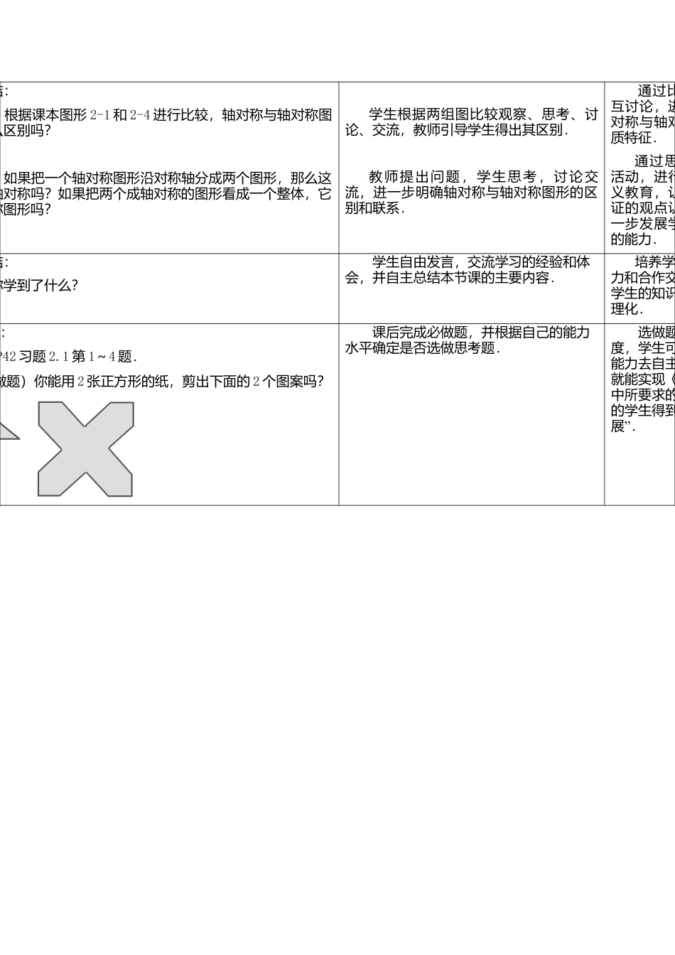 4  《轴对称与轴对称图形》参考教案1-苏科版初中数学.doc_第2页