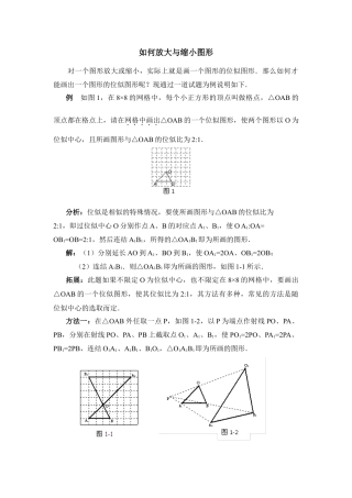 解析如何放大与缩小图形-苏科版初中数学.doc