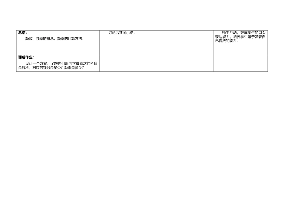 苏科初中数学八下《7．3 频数和频率》word教案 .doc_第3页