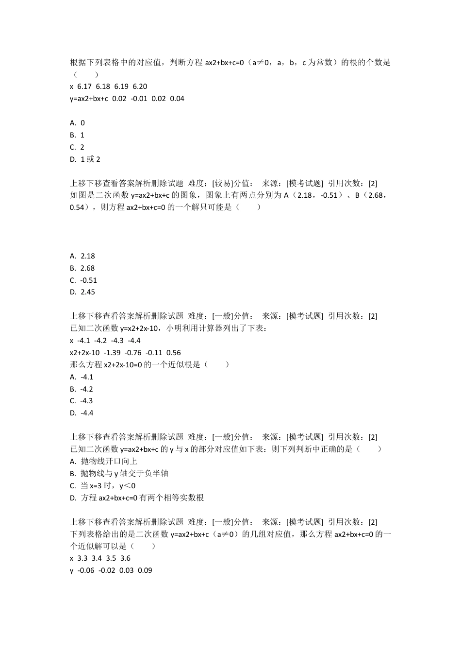 重难点突破-图象法求一元二次方程的近似根-苏科版初中数学.docx_第1页