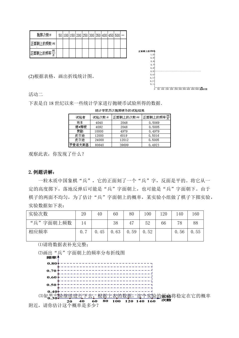 《频率与概率（1）》导学案-苏科版初中数学.doc_第2页