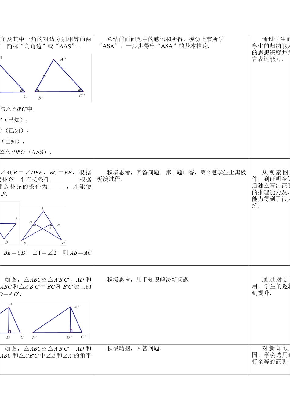 《探索三角形全等的条件（4）》参考教案-苏科版初中数学.doc_第2页