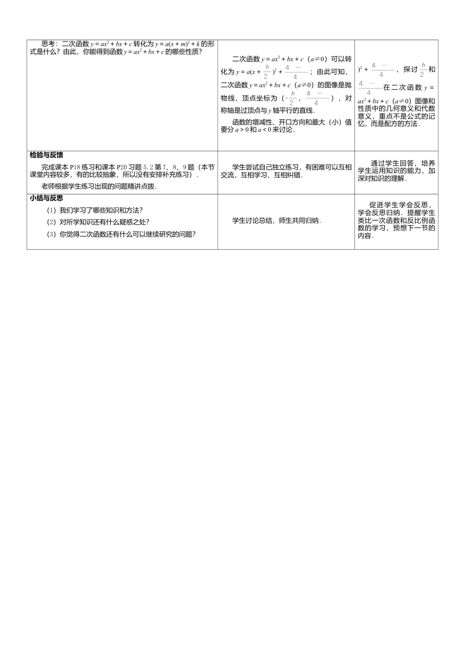 2  《二次函数的图像和性质（4）》参考教案-苏科版初中数学.doc_第2页