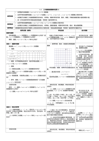 2  《二次函数的图像和性质（4）》参考教案-苏科版初中数学.doc