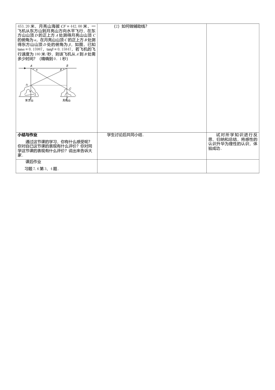 18 《用锐角三角函数解决问题（3）》参考教案-苏科版初中数学.doc_第2页