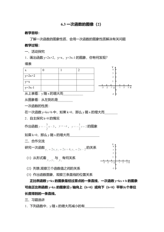 20 《一次函数的图像（2）》参考教案1-苏科版初中数学.doc