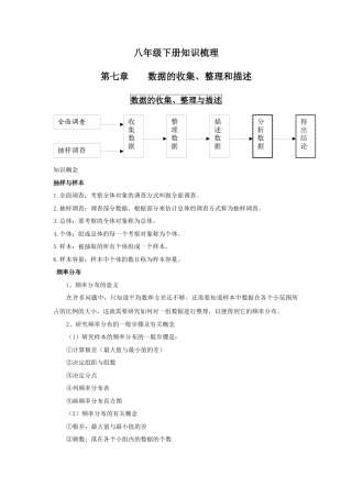 苏科版八年级下册数学知识梳理.docx